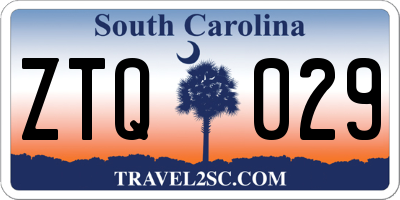 SC license plate ZTQ029