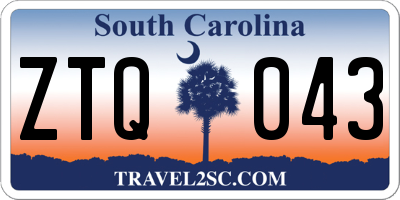 SC license plate ZTQ043