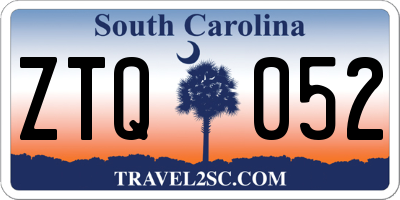 SC license plate ZTQ052