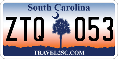 SC license plate ZTQ053