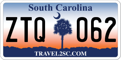 SC license plate ZTQ062