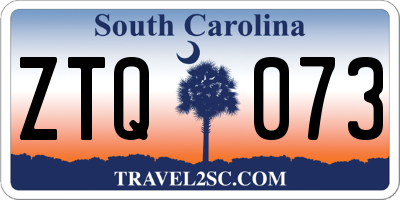 SC license plate ZTQ073