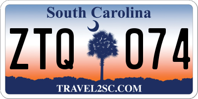 SC license plate ZTQ074
