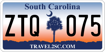 SC license plate ZTQ075
