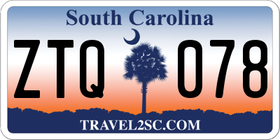 SC license plate ZTQ078
