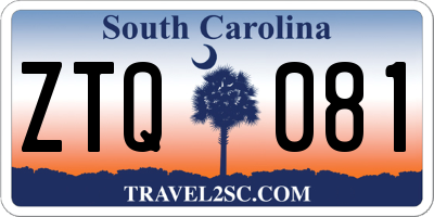 SC license plate ZTQ081