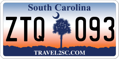 SC license plate ZTQ093