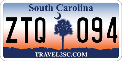 SC license plate ZTQ094