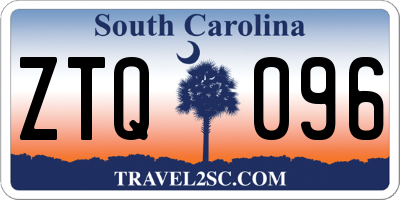 SC license plate ZTQ096