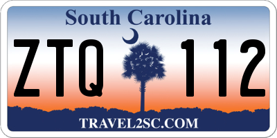 SC license plate ZTQ112