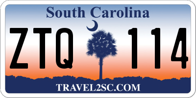 SC license plate ZTQ114