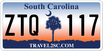 SC license plate ZTQ117
