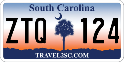 SC license plate ZTQ124