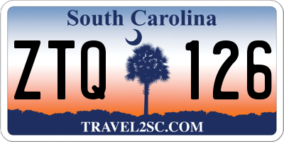SC license plate ZTQ126
