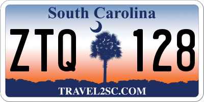 SC license plate ZTQ128