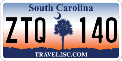 SC license plate ZTQ140
