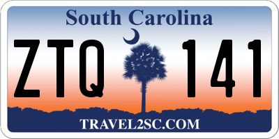 SC license plate ZTQ141