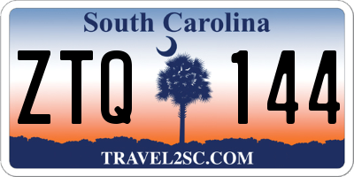SC license plate ZTQ144