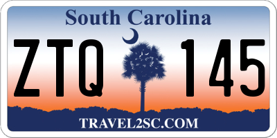 SC license plate ZTQ145