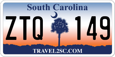 SC license plate ZTQ149