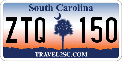 SC license plate ZTQ150