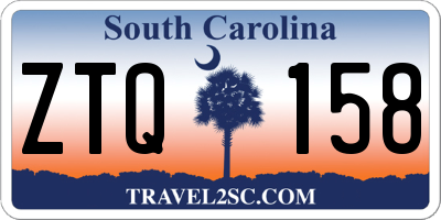 SC license plate ZTQ158