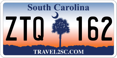 SC license plate ZTQ162