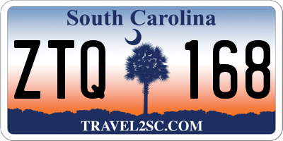 SC license plate ZTQ168