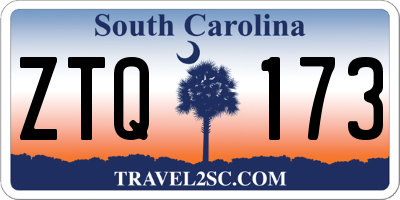 SC license plate ZTQ173