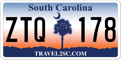 SC license plate ZTQ178
