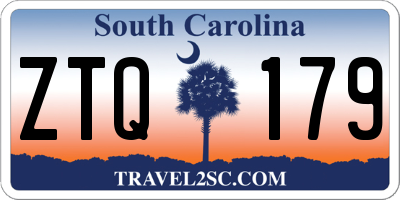 SC license plate ZTQ179