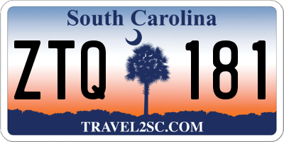 SC license plate ZTQ181