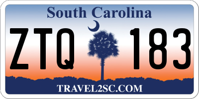SC license plate ZTQ183