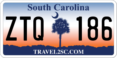 SC license plate ZTQ186