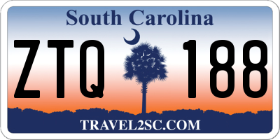SC license plate ZTQ188