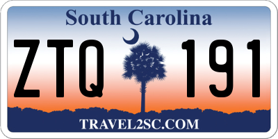 SC license plate ZTQ191