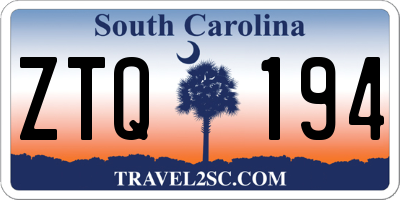 SC license plate ZTQ194