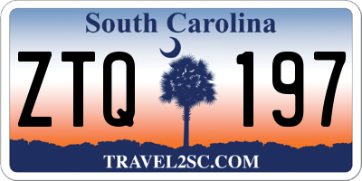 SC license plate ZTQ197