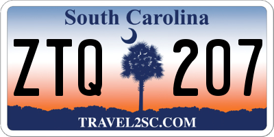 SC license plate ZTQ207