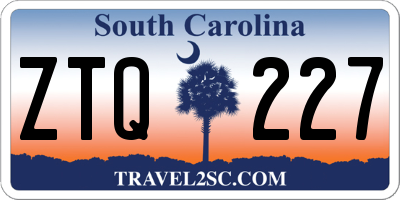 SC license plate ZTQ227