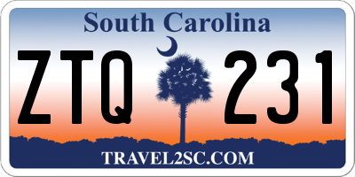 SC license plate ZTQ231