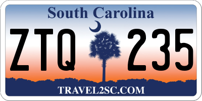 SC license plate ZTQ235