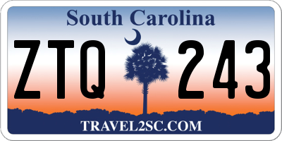 SC license plate ZTQ243