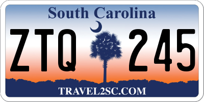 SC license plate ZTQ245