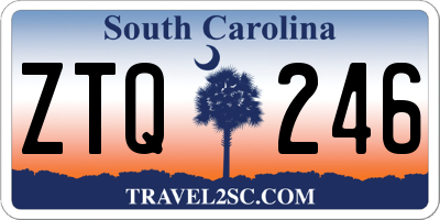 SC license plate ZTQ246