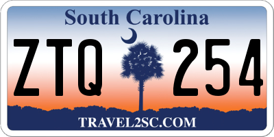 SC license plate ZTQ254