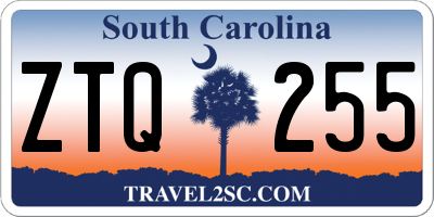 SC license plate ZTQ255