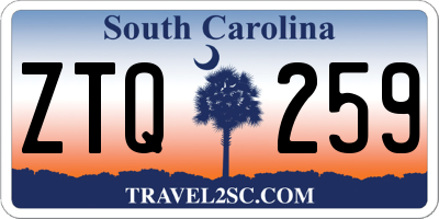 SC license plate ZTQ259