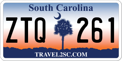 SC license plate ZTQ261