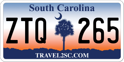 SC license plate ZTQ265
